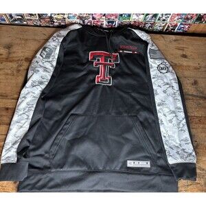 Texas Tech Red Raiders OHT Camo Hoodie Colosseum Mens Lrg Salute To Service